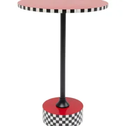 Table d appoint Domero Checkers rouge Ø40cm>KARE Design