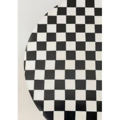 Table d appoint Domero Chess noir blanc Ø25cm><noscript><img width=