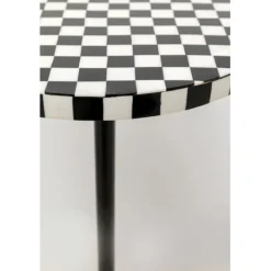 Table d appoint Domero Chess noir blanc Ø25cm><noscript><img width=