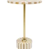 Table d appoint Domero Cirque laiton blanc Ø40cm>KARE Design Discount