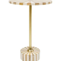 Table d appoint Domero Cirque laiton blanc Ø40cm>KARE Design Discount