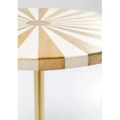 Table d appoint Domero Cirque laiton blanc Ø40cm><noscript><img width=