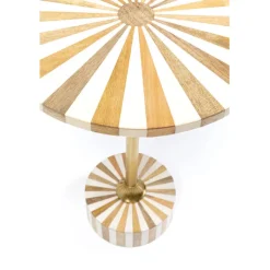 Table d appoint Domero Cirque laiton blanc Ø40cm><noscript><img width=