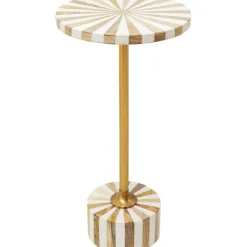 Table d appoint Domero Cirque laiton blanc Ø25cm>KARE Design Clearance
