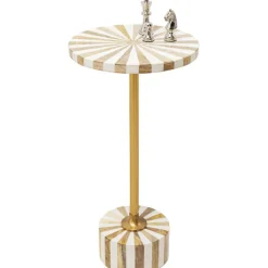 Table d appoint Domero Cirque laiton blanc Ø25cm><noscript><img width=