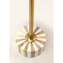 Table d appoint Domero Cirque laiton blanc Ø25cm><noscript><img width=