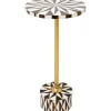 Table d appoint Domero Star noir blanc Ø25cm>KARE Design