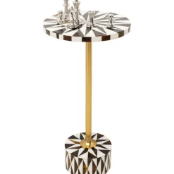 Table d appoint Domero Star noir blanc Ø25cm><noscript><img width=