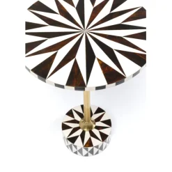 Table d appoint Domero Star noir blanc Ø40cm><noscript><img width=