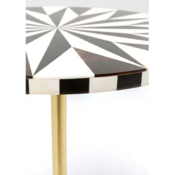 Table d appoint Domero Star noir blanc Ø40cm><noscript><img width=