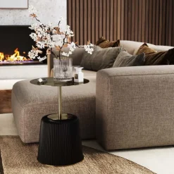Table d appoint Endless Vegas noir Ø40cm>KARE Design Hot