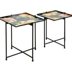 Table d appoint Flowers Garden carré (2/set)>KARE Design New