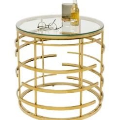 Table d appoint Jupiter doré Ø55cm><noscript><img width=
