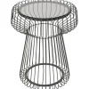 Table d appoint Lisboa noir Ø38cm>KARE Design Sale