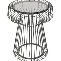Table d appoint Lisboa noir Ø38cm>KARE Design Sale
