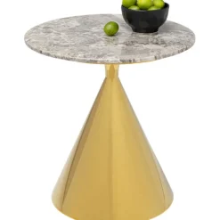 Table d appoint Rita doré Ø50cm><noscript><img width=