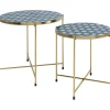 Table d apppoint Priya bleu (2/set)>KARE Design Outlet