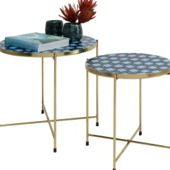 Table d apppoint Priya bleu (2/set)><noscript><img width=