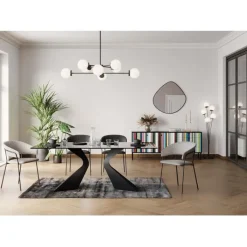 Table Gloria noir 200x100cm><noscript><img width=