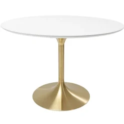 Table Invitation blanc-laiton Ø120cm>KARE Design Best