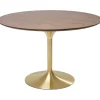 Table Invitation noyer-laiton Ø120cm>KARE Design Discount