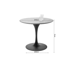 Table Invitation Set noyer noir Ø90cm>KARE Design Online