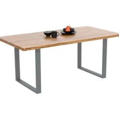 Table Jackie chêne-acier brut 160x80><noscript><img width=