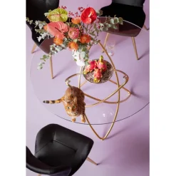 Table Molekular dorée Ø120cm><noscript><img width=