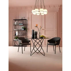 Table Molekular noir Ø120cm>KARE Design Online