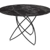 Table Molekular noir -verre look marbre Ø120cm>KARE Design Online