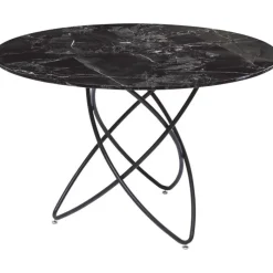 Table Molekular noir -verre look marbre Ø120cm>KARE Design Online