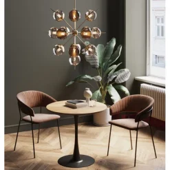 Table Schickeria chêne - noir Ø80cm>KARE Design Discount