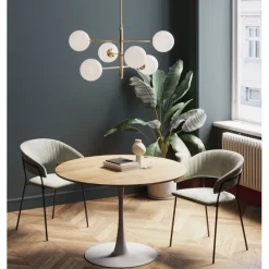 Table Schickeria chêne blanc Ø110cm>KARE Design Sale