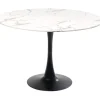 Table Schickeria marbre blanc-noir Ø110cm>KARE Design Hot