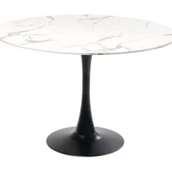Table Schickeria marbre blanc-noir Ø110cm>KARE Design Hot