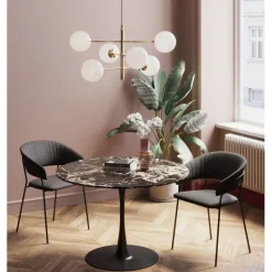 Table Schickeria marbre noir Ø110cm>KARE Design Outlet