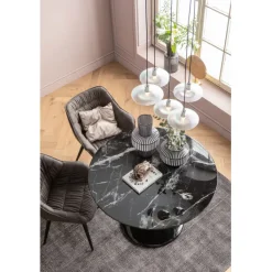Table Solo Marble noir Ø110><noscript><img width=