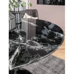 Table Solo Marble noir Ø110><noscript><img width=