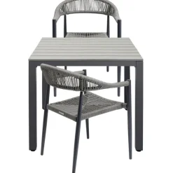 Table Sorrento gris 80x80cm><noscript><img width=