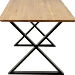Table Symphony Chêne Cross noir 200x100cm><noscript><img width=