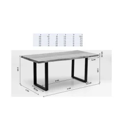 Table Symphony chêne noir 160x80>KARE Design New