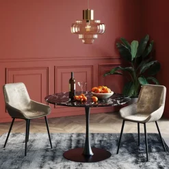 Table Veneto marbre noir Ø110cm>KARE Design New