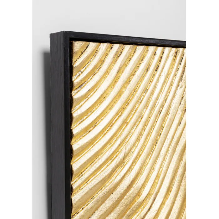 Tableau décoratif Wave doré (2/Set)>KARE Design