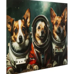 Tableau en verre Astronauts Dogs 80x60cm>KARE Design Online
