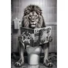 Tableau en verre Bath Lion 60x80cm>KARE Design Hot