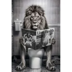 Tableau en verre Bath Lion 60x80cm><noscript><img width=