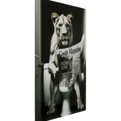 Tableau en verre Bath Lionne 60x80cm>KARE Design Outlet