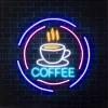 Tableau en verre Coffee LED 80x80cm>KARE Design Outlet