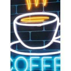 Tableau en verre Coffee LED 80x80cm><noscript><img width=