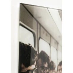 Tableau en verre Commuter Monkey 60x60cm><noscript><img width=